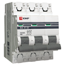 Автоматический выключатель ВА 47-63, 3P 16А (C) 4,5kA EKF