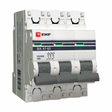 Автоматический выключатель ВА 47-63, 3P 63А (C) 4,5kA EKF
