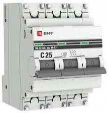 Автоматический выключатель ВА 47-63, 3P 25А (C) 4,5kA EKF