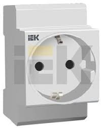 Розетка на DIN-рейку РА р 10-3-ОП з/к ИЭК фото 1