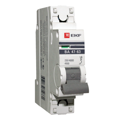 Авт. выключатель ВА 47-63, 1п 63А (С) EKF фото 1