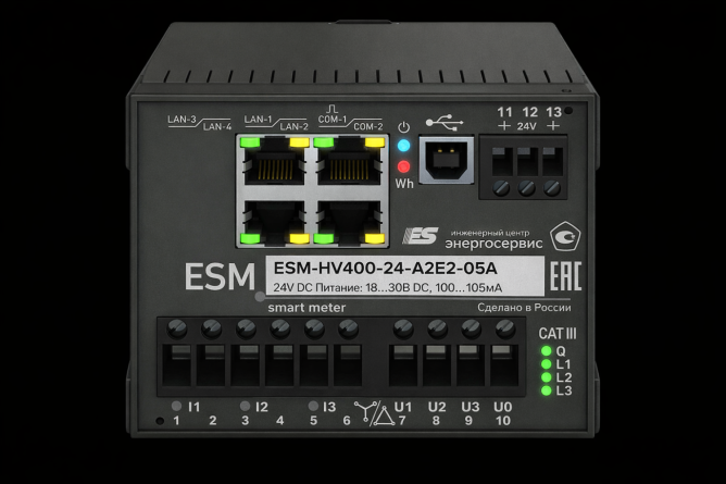 ESM-HV400-24-A2E2-05A Многофункциональное измерительное устройство и счётчик фото 1