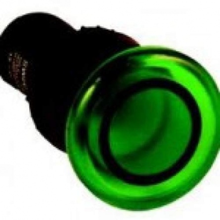Кнопка SW2C-10MD "грибок" зеленая с подсветкой NO+NC EKF фото 1