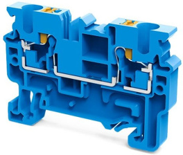 Клемма проходная 2,5 кв.мм push-in OptiClip CP-2,5-I-BU-24A-(0,2-2,5)-синий