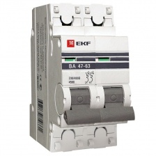 Автоматический выключатель ВА 47-63, 2P 25А (C) 4,5kA EKF