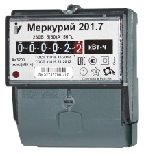 1ф Меркурий 201.7 5(60)А; кл.т.1;DIN; ОУ