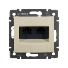 Компьютерная розетка двойная RJ45 цвет слоновая кость Legrand Valena 