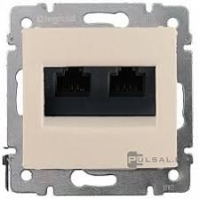 Компьютерная розетка двойная RJ45 цвет слоновая кость Legrand Valena