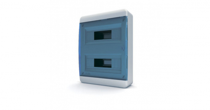 Дверца для щитов 24 мод. IP40, прозрачная синяя фото 1