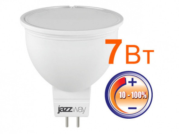 Лампа PLED-DIM JCDR 7w 4000K 500Lm GU5.3 230/50 Jazzway фото 1