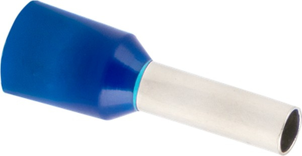 Наконечник штыревой втулочный изолированный НШвИ 2.5-8 (50шт) синий фото 1
