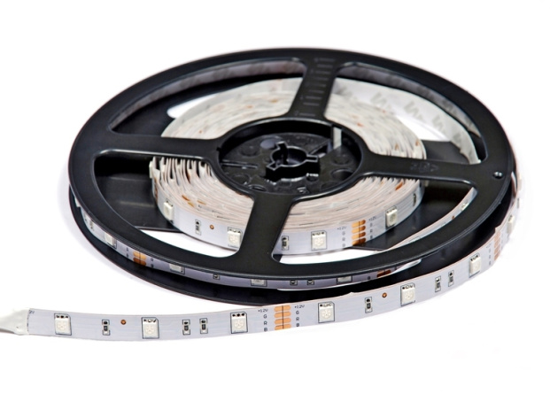 Светодиодная лента SMD 5050 30LED/m IP20 12V (1м) RGB 7.2W G  фото 1