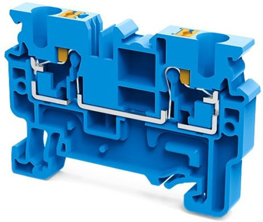 Клемма проходная 2,5 кв.мм push-in OptiClip CP-2,5-I-BU-24A-(0,2-2,5)-синий фото 1
