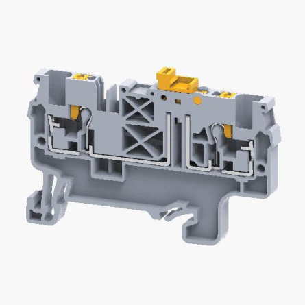 Клемма с ножевым размыкателем push-in 2,5 кв.мм OptiClip CPK-2,5-MT-N-I-серый фото 1