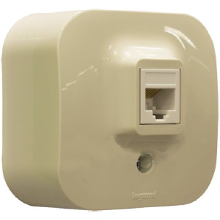 Розетка RJ45 кат.5е-UTP Quteo Legrand цвет слоновая кость  фото 2
