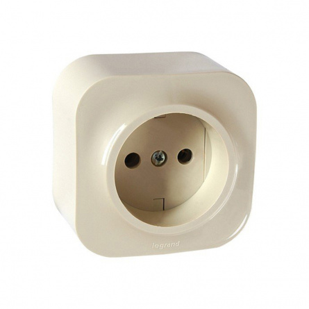 Розетка 1ая без з/к  Quteo Legrand цвет слоновая кость фото 1