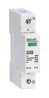 Ограничитель перенапряжения ОП-101 1п 40кА C 420В DEKraft 18015DEK фото 1