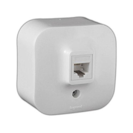 Розетка RJ45 кат.5е-UTP  белая Quteo Legrand  фото 1