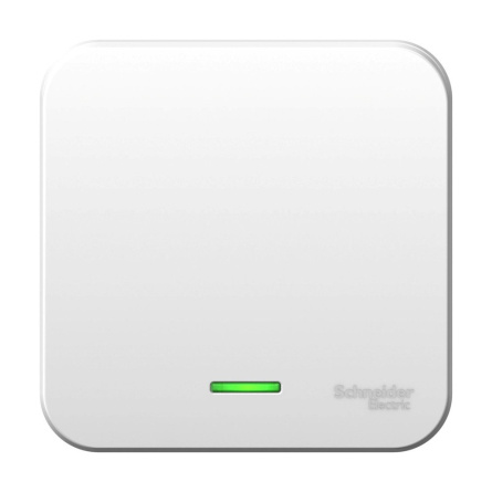 BLANCA Выключатель 1 кл О/У с подсветкой с изолирующей пластиной 6А 250В белый фото 1