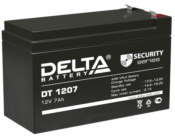Блок питания для бесперебойника АКБ Delta DT 1207 (12V / 7Ah)  фото 1