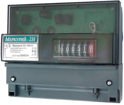 3ф Меркурий 231 AМ-01 5(60)А 380В к.т.1,0) фото 1