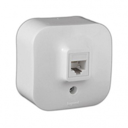 Розетка RJ45 кат.5е-UTP  белая Quteo Legrand фото 1