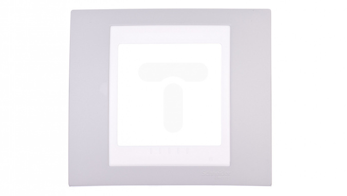 Рамка 1п Серый/белый фото 1