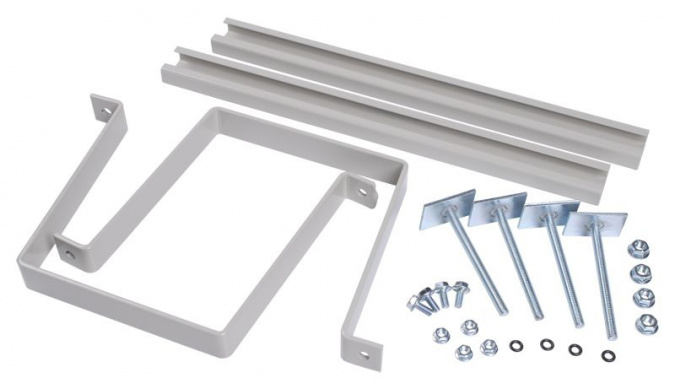 Комплект крепления металлокорпуса к столбу фото 1