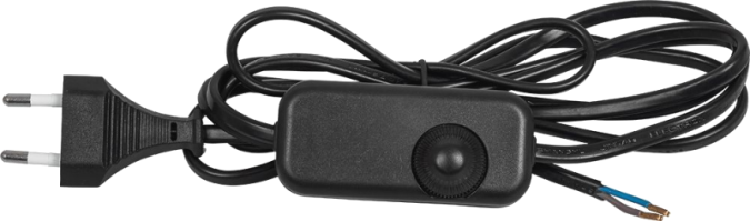 Сетевой шнур DM103-200W 230V 1.5+0.5v (с диммером) черный Feron  фото 1