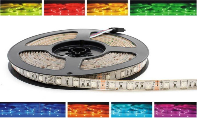 Лента  ECO-5050/ 60-IP65-12V- RGB -5m    Jazzway  фото 1