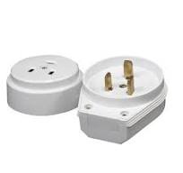 Разъем РШ-ВШ 32А 250В 2Р+РЕ открытой установки белый фото 1